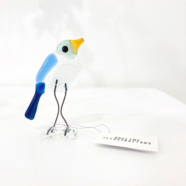 ''Morag' - Fused Glass Bird' by artist Moira Buchanan